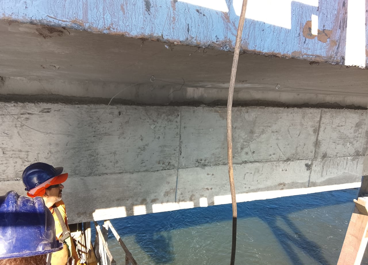 PR-317 obra de recuperação da ponte do Rio Ivaí entre Floresta e Engenheiro Beltrão
