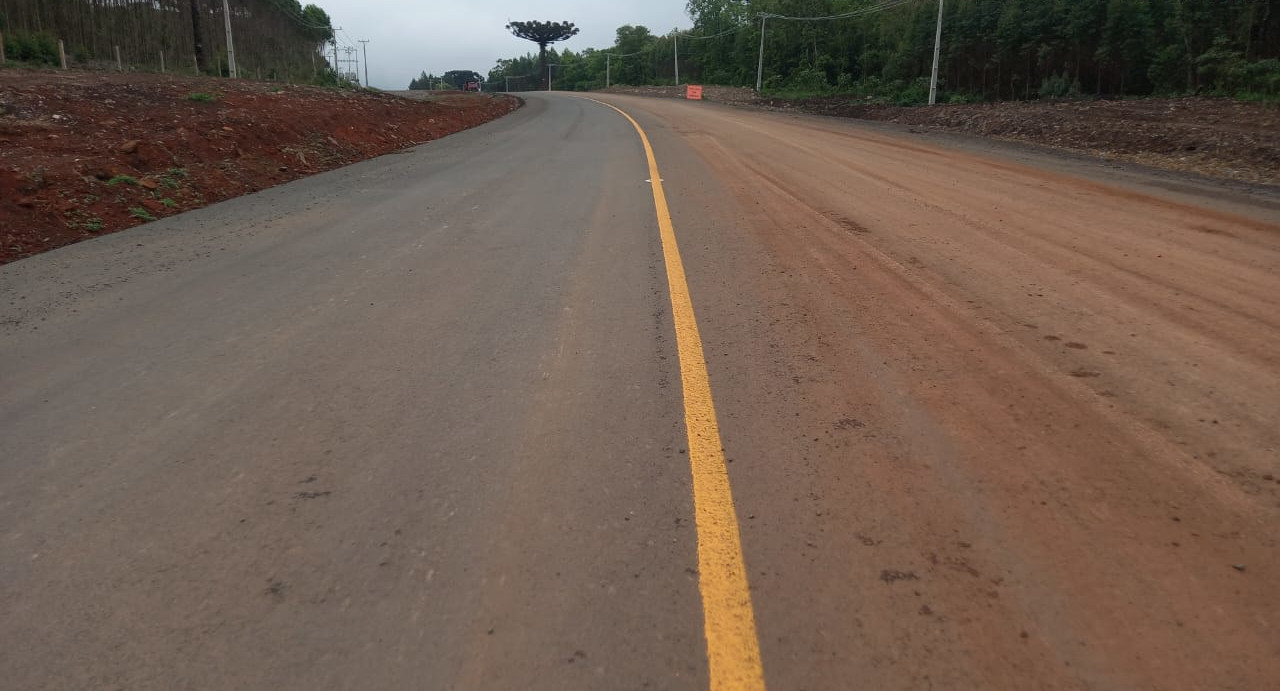 PR-160 entre Imbaú e Reserva - obra inacabada