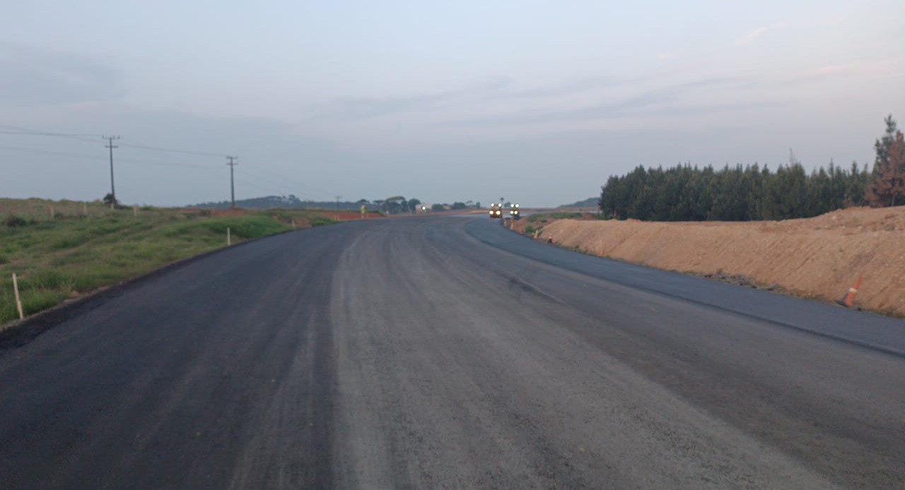 PR-160 entre Imbaú e Reserva - obra inacabada