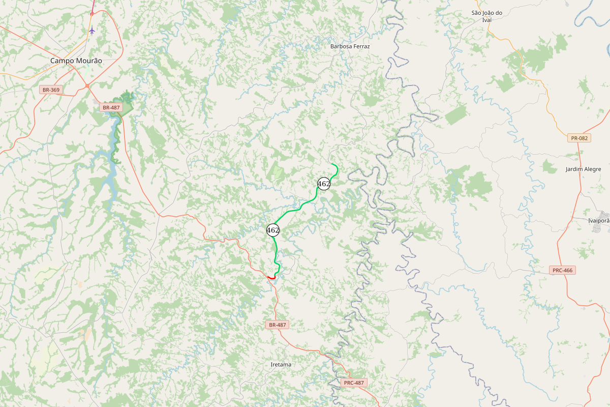 PR-462 entre Iretama e Barbosa Ferraz