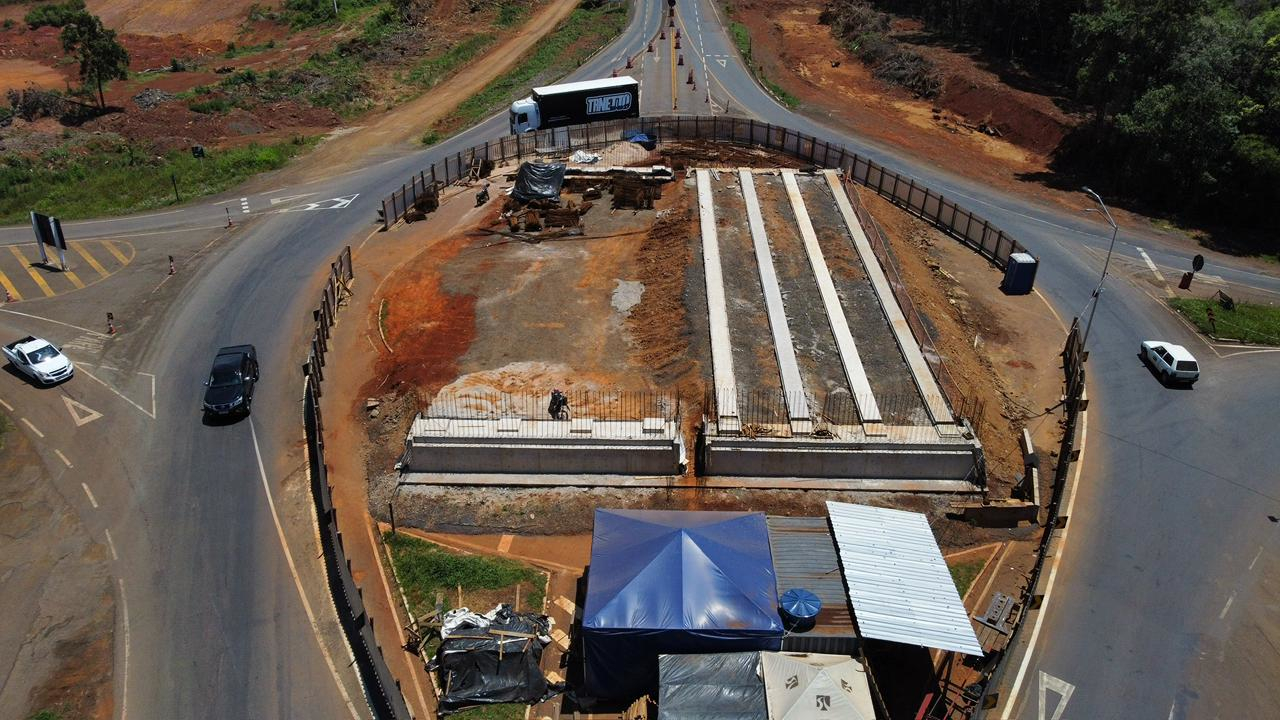 Duplicação da PRC-466 entre Pitanga e Turvo - viaduto no entroncamento da PRC-466 com a PR-239 e PR-460