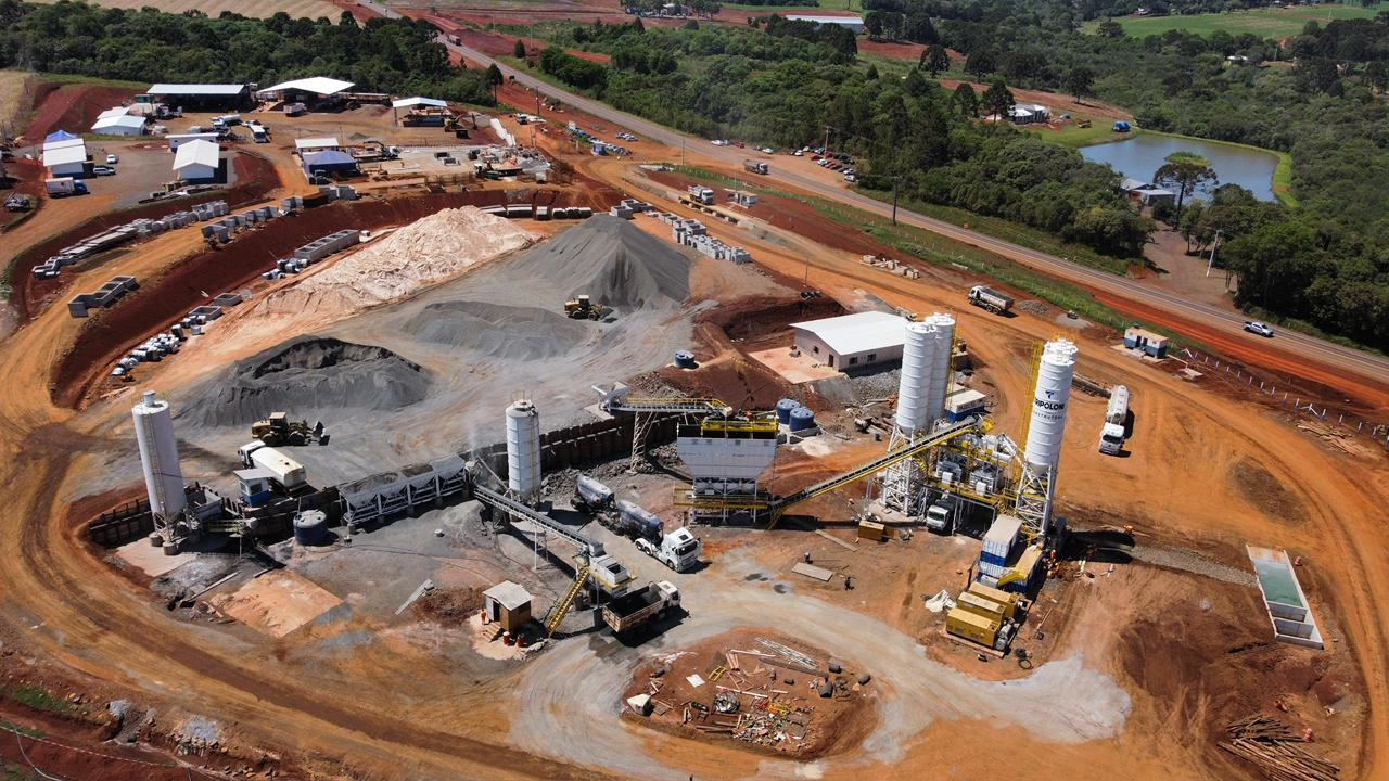 Duplicação da PRC-466 entre Pitanga e Turvo - usina de concreto