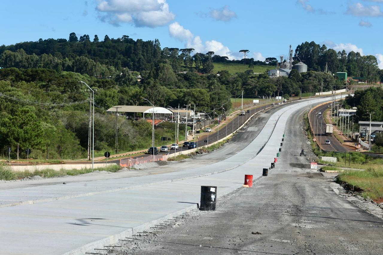 Duplicação em concreto da PRC-466 entre Pitanga e Turvo chega a 15