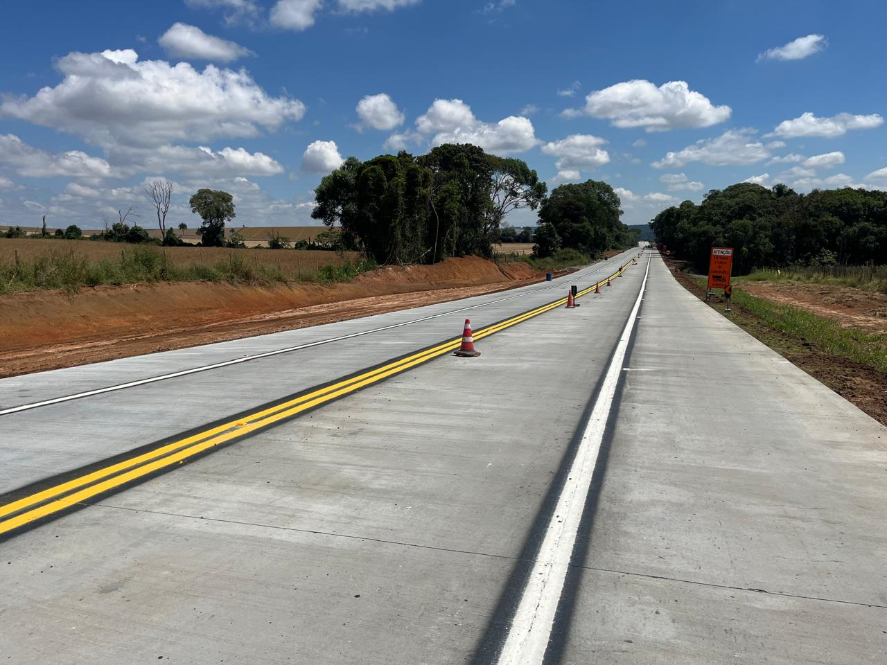 PR-151 whitetopping entre Ponta Grossa e Palmeira chega a 35%