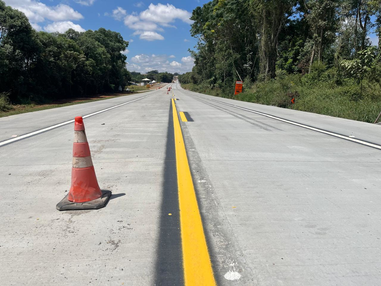 PR-151 whitetopping entre Ponta Grossa e Palmeira chega a 35%