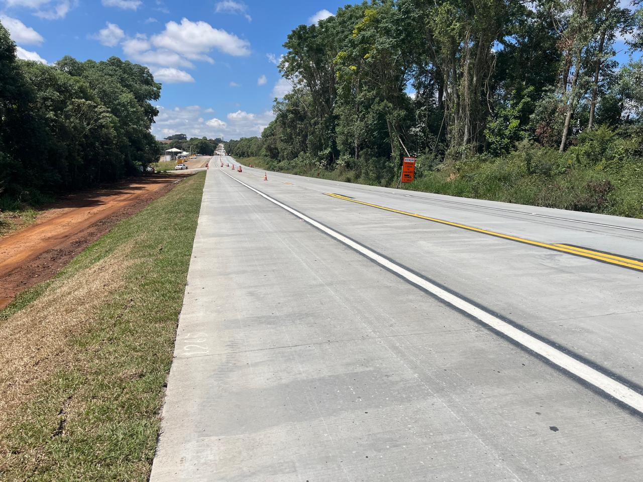 PR-151 whitetopping entre Ponta Grossa e Palmeira chega a 35%