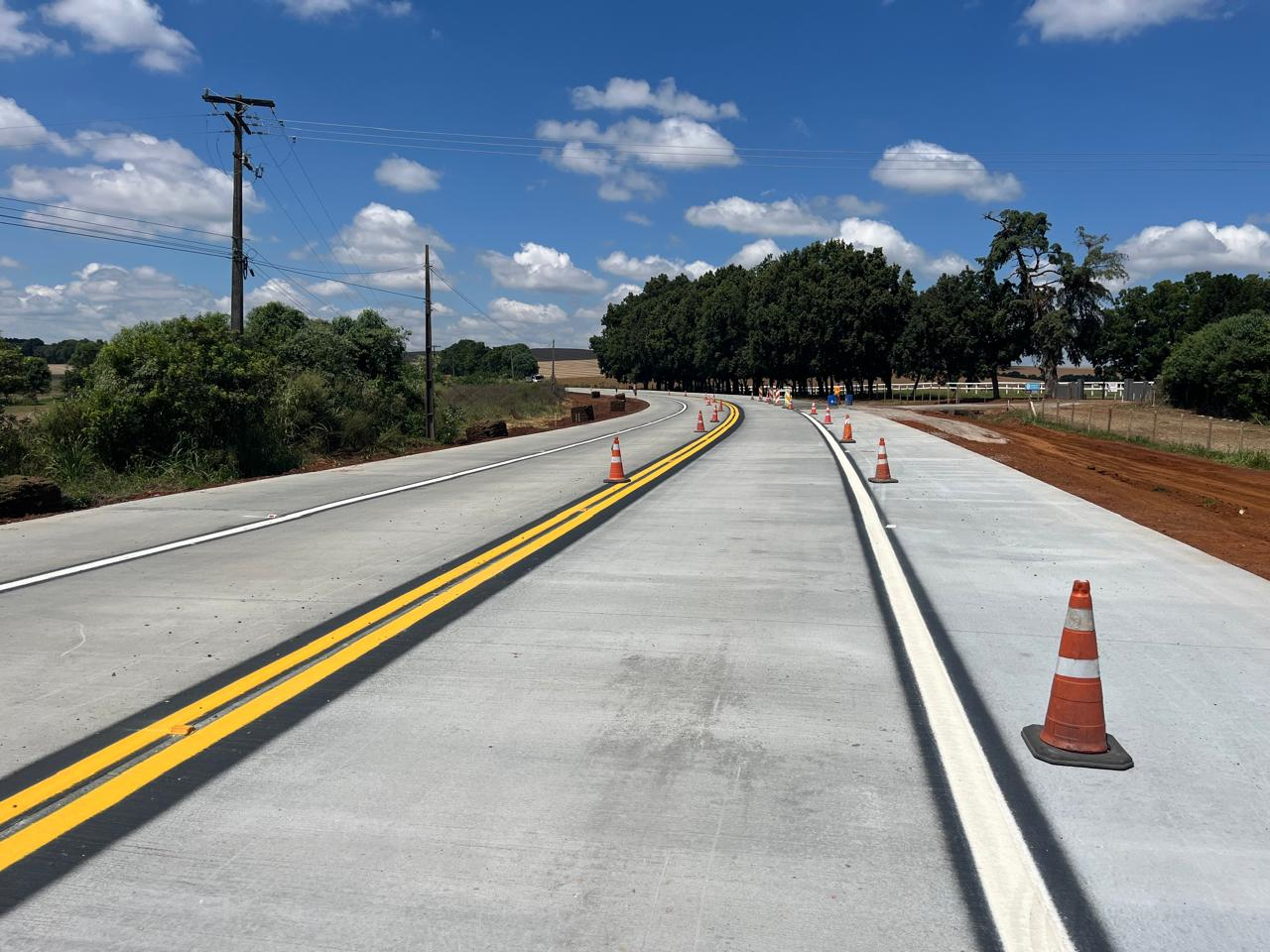 PR-151 whitetopping entre Ponta Grossa e Palmeira chega a 35%
