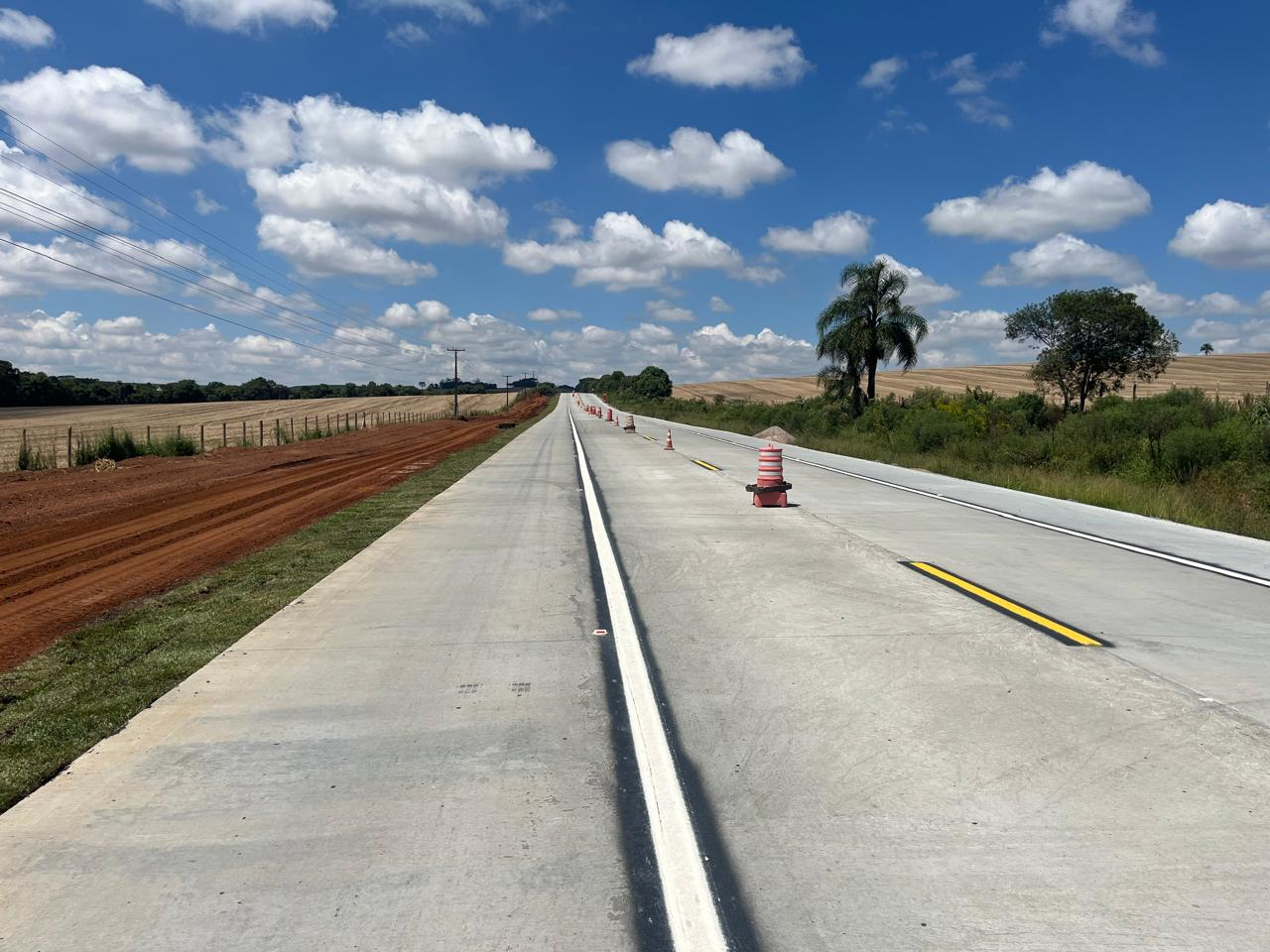 PR-151 whitetopping entre Ponta Grossa e Palmeira chega a 35%