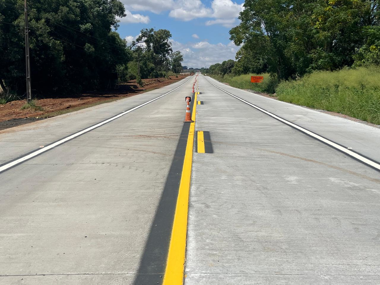 PR-151 whitetopping entre Ponta Grossa e Palmeira chega a 35%