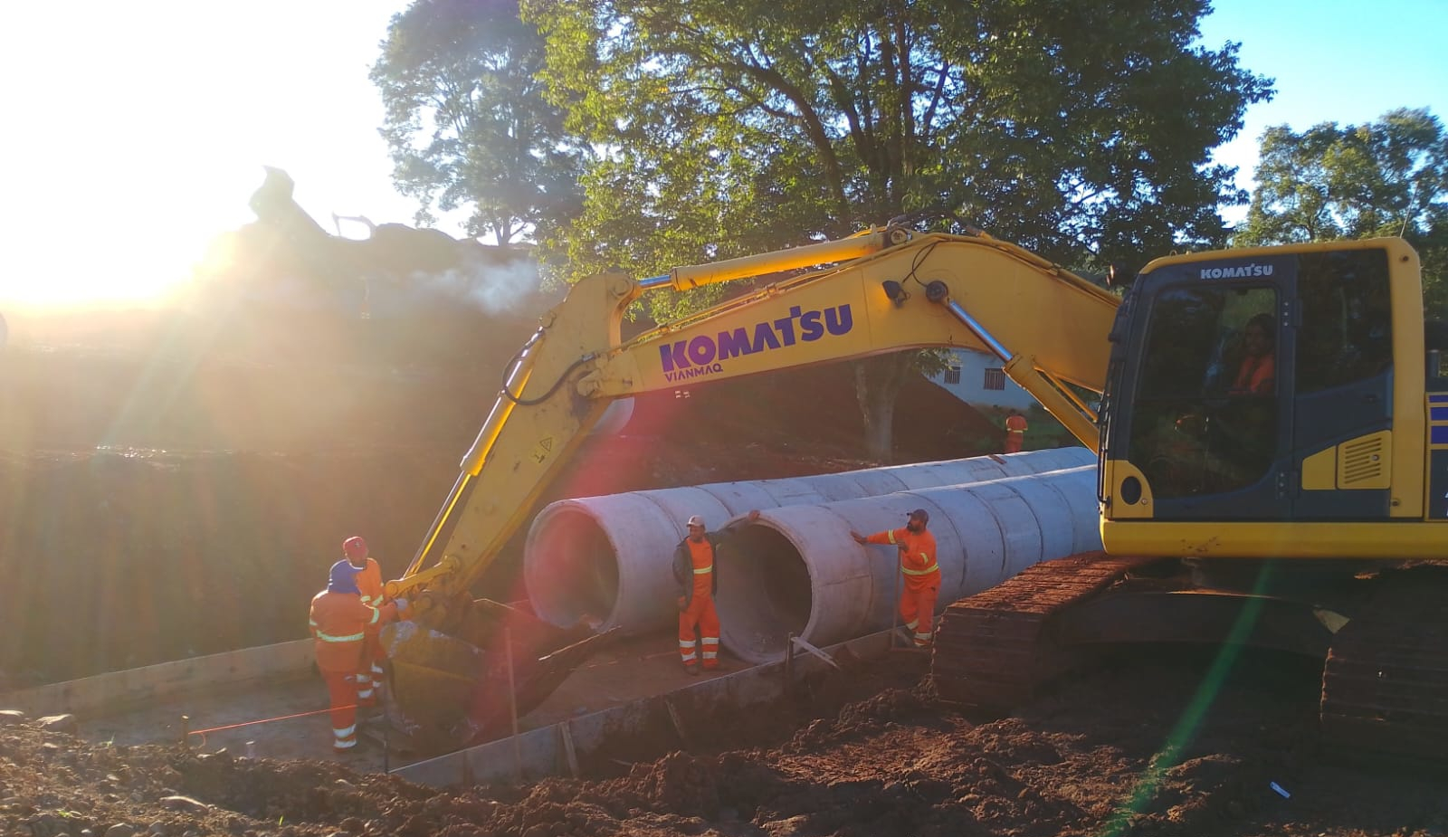 PR-239 pavimentação entre Mato Rico e Roncador - sistema de drenagem de águas