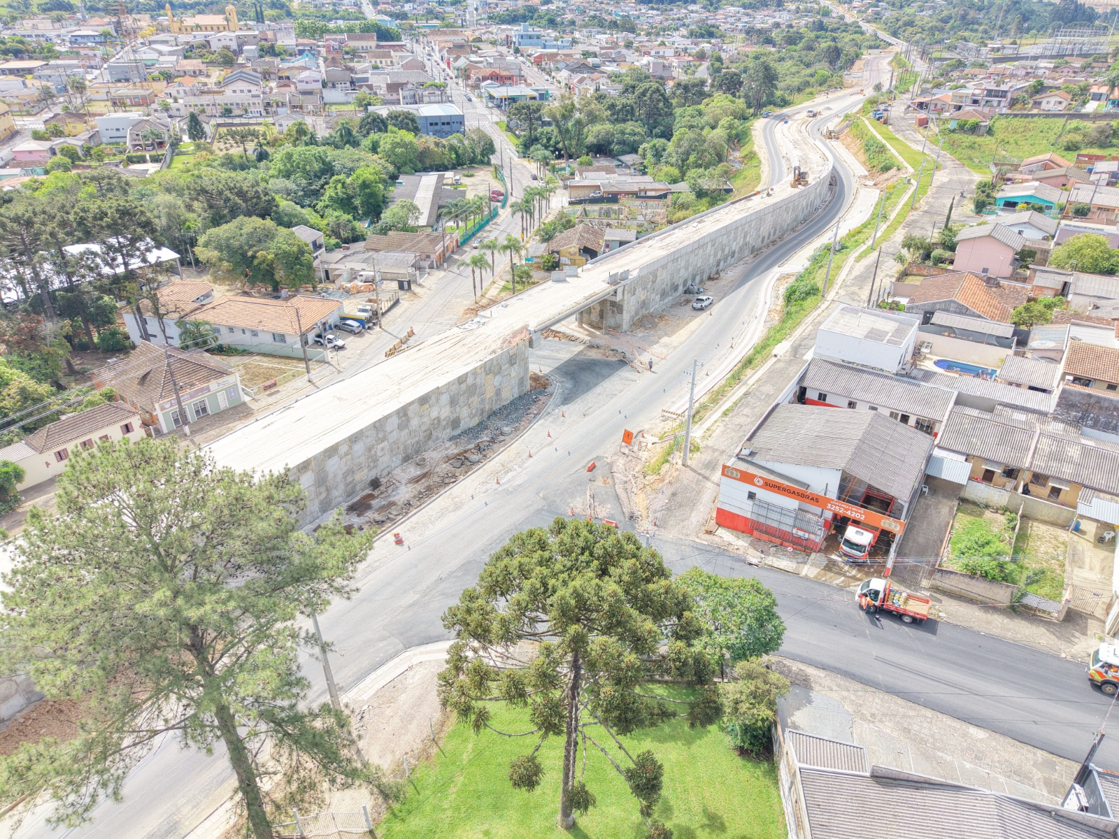 Em Palmeira, viaduto que integra obra de restauração em concreto da PR-151 está na fase final
