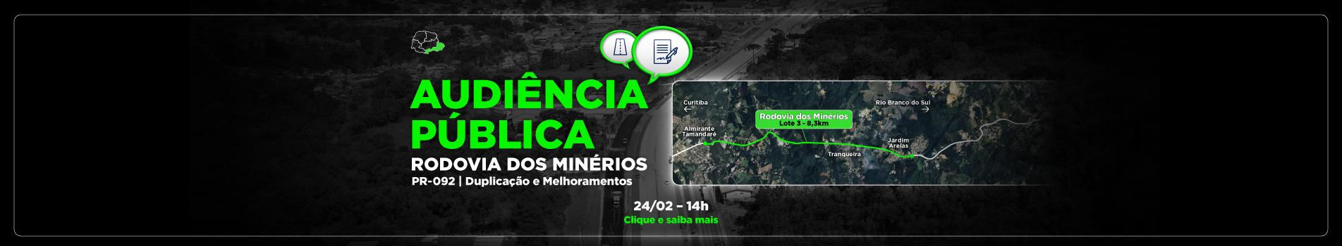Audiência pública lote 3 rodovia dos minérios