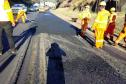Serviços recuperam a PR-280 na divisa com Santa Catarina