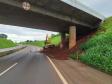 Obra de contenção dos taludes do viaduto sob a Avenida Barão do Rio Branco, em Cascavel
