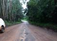 Trecho não pavimentado da PR-160 entre Imbaú e Reserva, após chuva