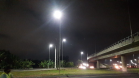 Iluminação do novo viaduto em Paranaguá