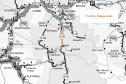 Mapa do trecho bloqueado
