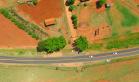 Imagem de drone de rodovia