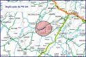 Mapa do trecho da PR-323 que será atendido com obra de duplicação