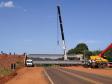 Lançamento de vigas do viaduto de Iporã