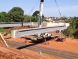 Lançamento de vigas do viaduto de Iporã