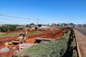Andamento das obras no trevo Cataratas, em Cascavel