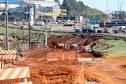 Andamento das obras no trevo Cataratas, em Cascavel