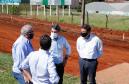 Andamento das obras no trevo Cataratas, em Cascavel