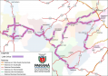 Mapa dos trechos contemplados