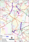 Mapa com trechos atendidos