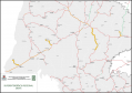 Mapa dos trechos estaduais do anel de integração