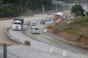 Obras de duplicação em andamento no trecho anterior