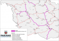 Mapa dos trechos atendidos