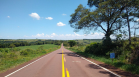Rodovia com árvores na região Oeste
