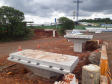 Colunas e vigas da nova passarela de Bandeirantes