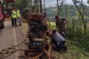 Obra emergencial na PR-182 em Salgado Filho