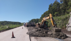 Serviços da obra de whitetopping na PRC-280