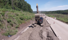 Serviços da obra de whitetopping na PRC-280