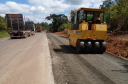 Obra de terceiras faixas na PR-160 em Imbaú
