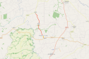 Mapa de trecho da PR-461 que vai receber as obras