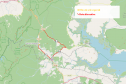 Mapa indicando a ponte e desvio