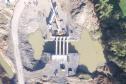 Lançamento de vigas da nova ponte sobre o Rio Turvo