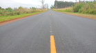 PR-218 entre Arapongas e Astorga, após remendos e sinalização provisória