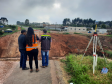 Técnicos na obra de recuperação da PR-151 em Jaguariaíva