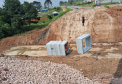 Lançamento das peças de concreto das galerias