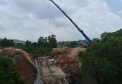 Lançamento das peças de concreto das galerias