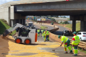 Operação rodoviária - limpeza de pista