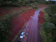 PR-239 em Pitanga, danos de grande porte no talude da rodovia