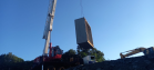 Obra de recuperação da PR-540 em Entre Rios - lançamento de aduelas das galerias de concreto
