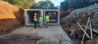 Obra de recuperação da PR-540 em Entre Rios - lançamento de aduelas das galerias de concreto